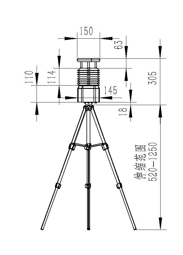 Dimensions of six and eight elements portable weather station