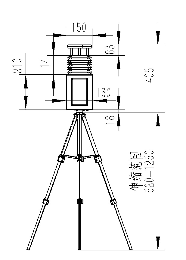 Product Dimensions of Environmental Monitoring Station