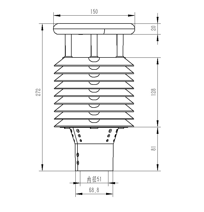 Product Dimensions of Piezoelectric Twelve Element Sensors