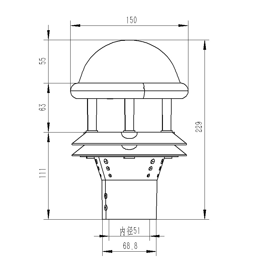 Product Dimensions of Infrared Rain Sensor