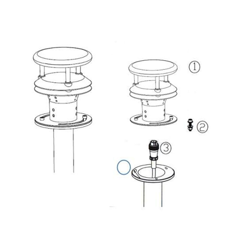 The flange fixing method of the integrated explosion-proof weather sensor