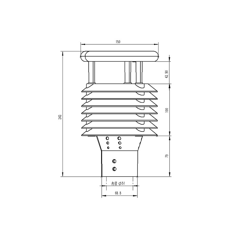 Product Dimensions of Smart Street Light Environmental Sensors