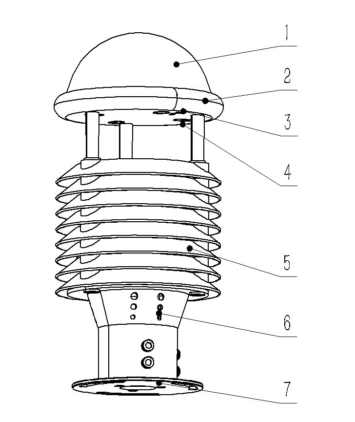 Smart light pole environmental monitoring sensor product structure diagram