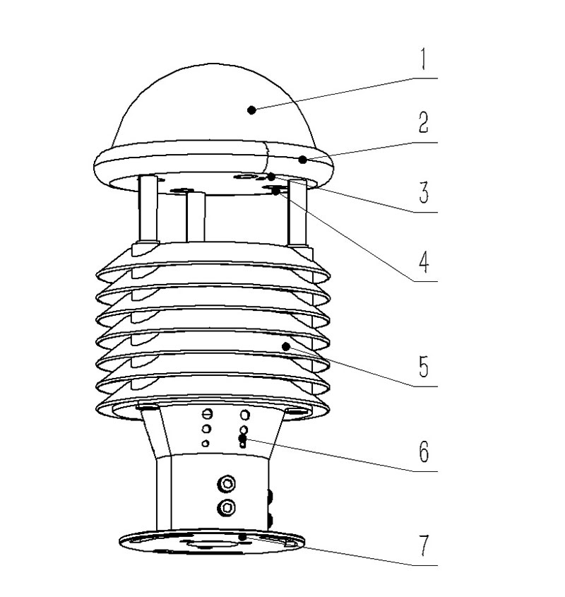 Product Structure Diagram of Integrated Micro Meteorological Sensor