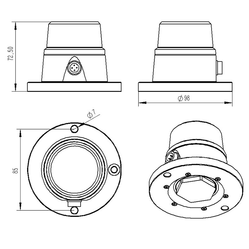 Photoelectric total radiation sensor