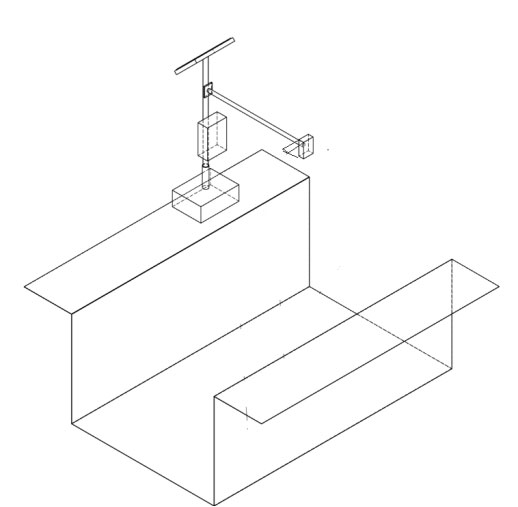 Radar water level flow velocity flow sensor product installation diagram