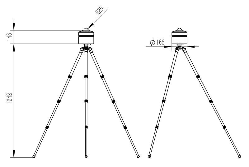 Total Solar Radiation Detector Product Dimensions