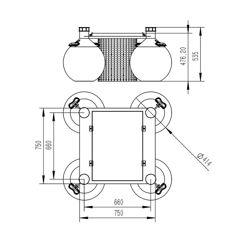 Floating water quality automatic monitoring station product dimensions