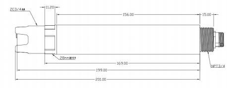 Water quality conductivity sensor dimensions